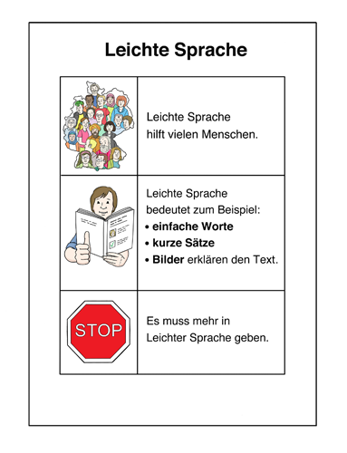 Abbildung Text in Leichter Sprache